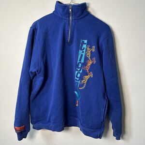 VTG Disney Winnie The Pooh Tigger Unisex 1/4 Zip Fleece Size Small Embroidered